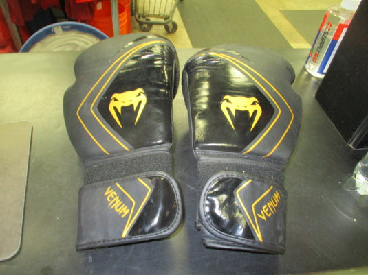 Used Venum 16oz Black Boxing Gloves