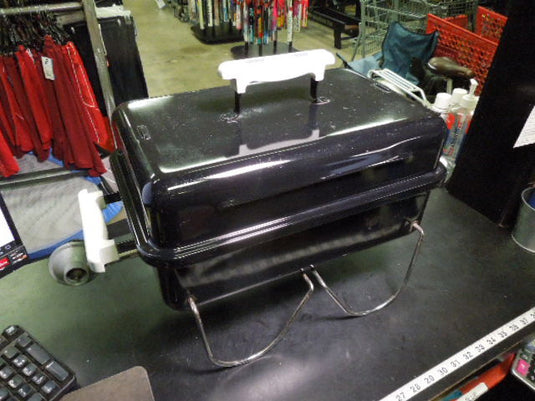 Used Weber Go Anywhere Propane Grill with Closed Lid Locking Mechanism