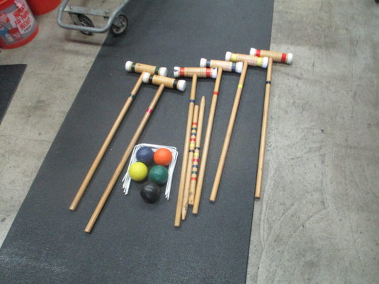 Used 6-Player Complete Croquet Set