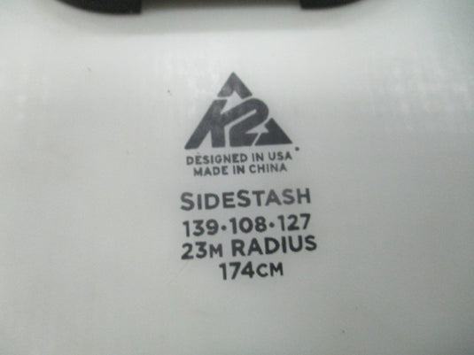 Used K2 Sidestash 174Cm Downhill Powered Skids W/ Salomon Bindings