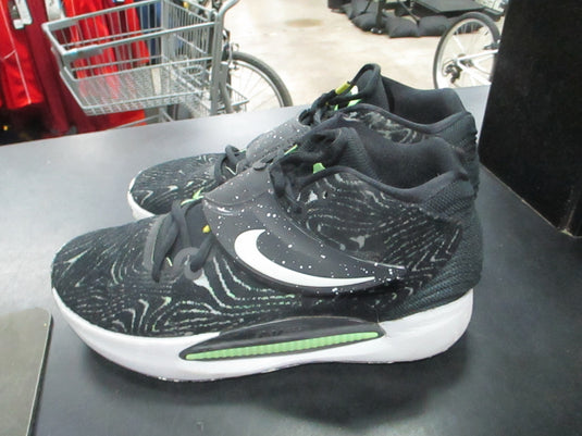 Used Nike KD 14 Black Lime Glow Size 7.5 Sneakers