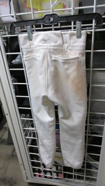 Load image into Gallery viewer, Used Mizuno Elastic Bottom Pants Youth Size Small - stained and worn knees

