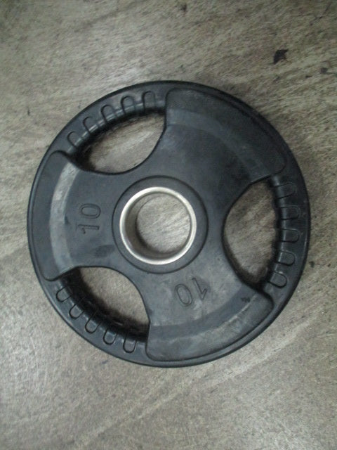Load image into Gallery viewer, Used 10lb Rubber Grip Olympic Weight Plate
