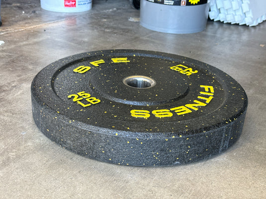 Used SFE Fitness 25lb Speckled Rubber Olympic Bumper Plates