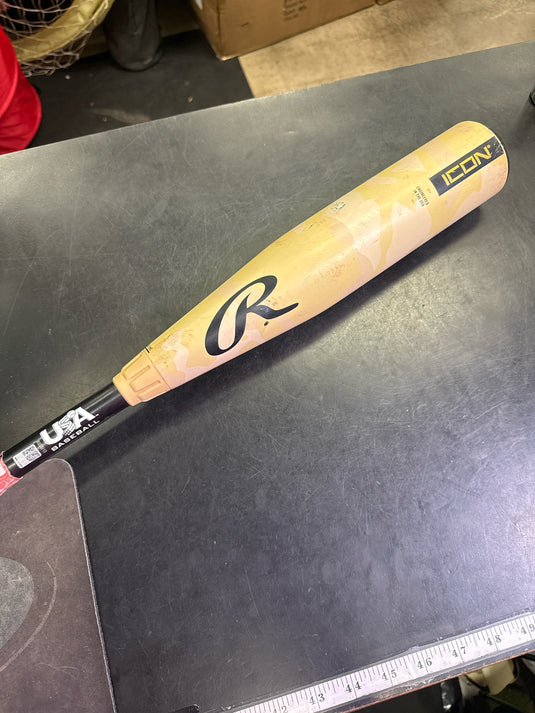 Used Rawlings Icon USA Baseball Bat 28 in 18 oz -10