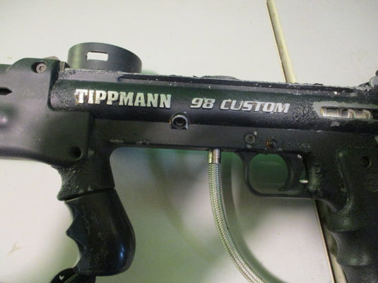 Used TippMann 98 Custom GUN With Hopper and Shoulder Strap