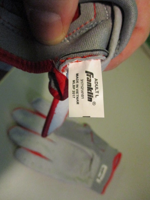 Load image into Gallery viewer, Franklin Grey Red Adult Large Batting Gloves
