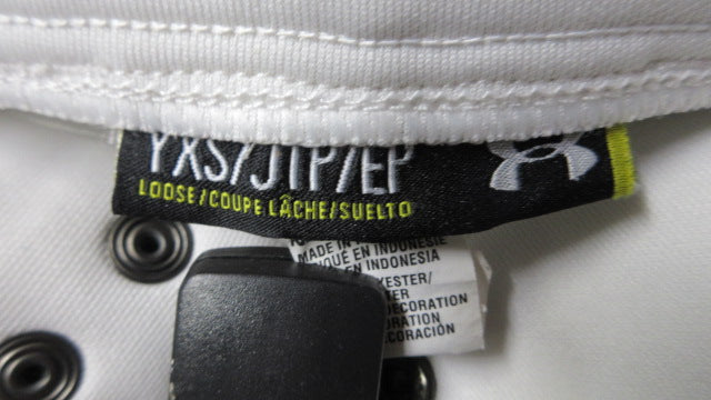 Load image into Gallery viewer, Used Under Armour White Open Bottom Pants Youth Size XS
