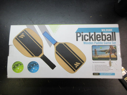 Used Wildside Pickleball Wooden Paddle Game Set