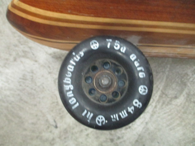 Load image into Gallery viewer, Vintage Hi Longboard Handcrafted Real Wood Sidewalker Surfer Style Board 37"
