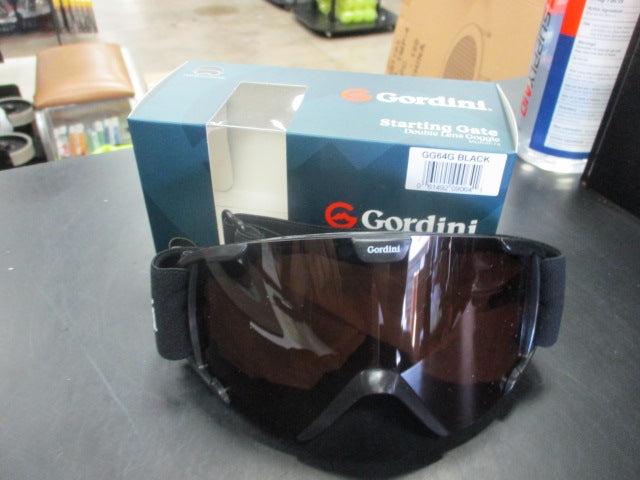 Load image into Gallery viewer, New Gordini Junior Starting Gate Double Lens Goggles - Black/Gold
