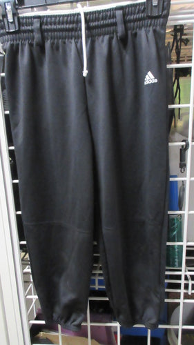 Used Adidas Elastic Bottom Baseball Black Pants Size Youth Medium