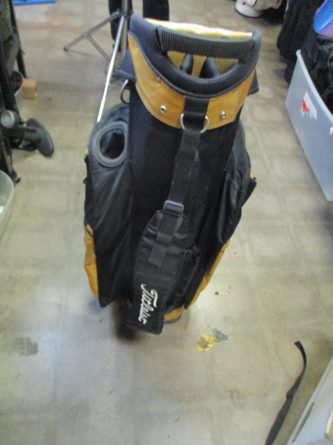 Used Titleist Cart Bag Gold and Black Golf Bag