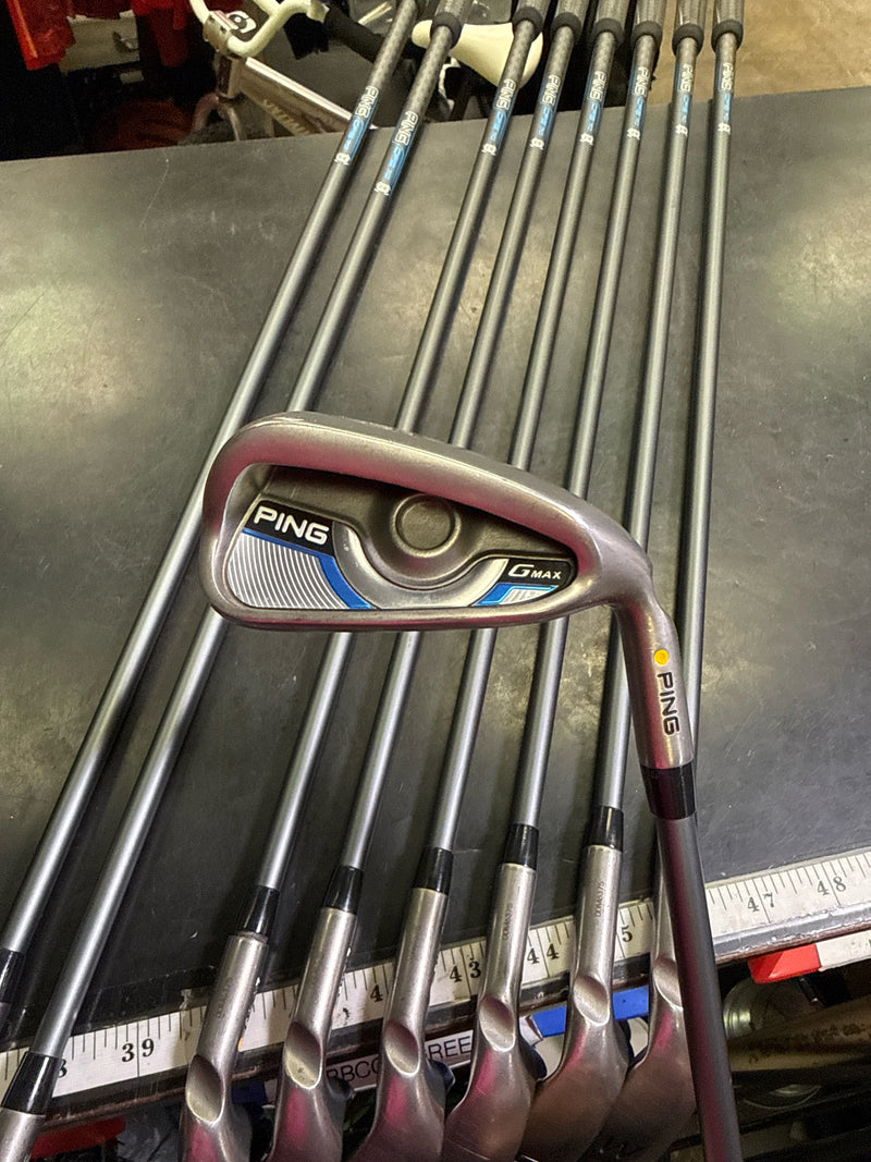 Load image into Gallery viewer, Used PING GMax 9 pc Right Hand Iron Set 4-9i and USWw
