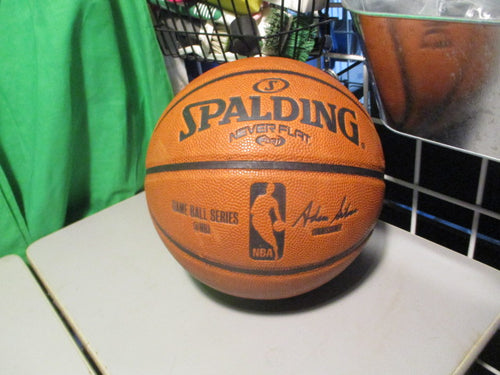 Used Spalding Never Flat Game Ball Series 28.5 Basketball
