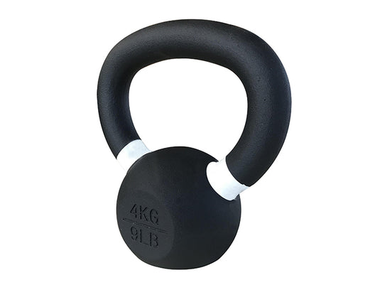New Apollo 4 KG/9LB Kettlebell W/ Color Strip - White