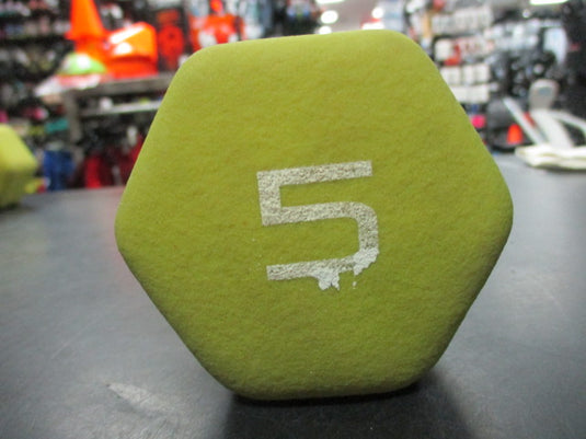 Used 5Lb Rubber Hex Dumbbells