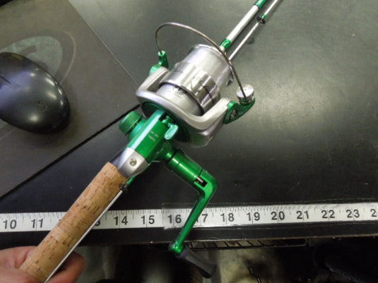 Used Shakespear Catch More Fish Rod and Reel Combo in Emerald Green