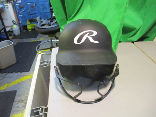 Rawlings Mach Hi-Viz 1-Tone Batting Helmet with Attached Face Guard