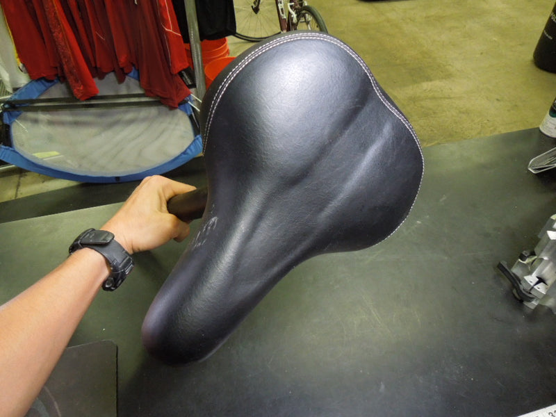 Load image into Gallery viewer, Used Lectric Cushioned Leather Seat with Active Shocks and 14" Insert
