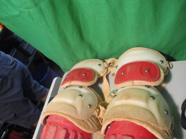 Load image into Gallery viewer, Used Adult Red Catchers Shin Guards
