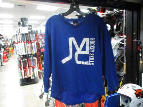 Used Alleson JMC Blue Hockey Jersey Size Youth XL