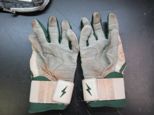 Load image into Gallery viewer, Used Bruce Bolt Premium Pro Long Cuff Batting Gloves - Size Large
