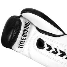 New Title Great Official Pro Fight Gloves 10 Oz.- Black/White