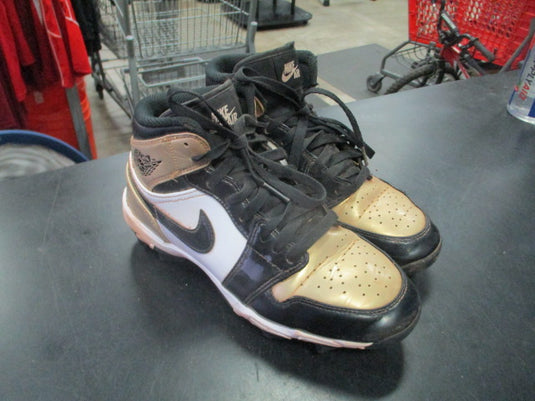 Used Nike Air Jordan Black/Gold Cleats Size 5
