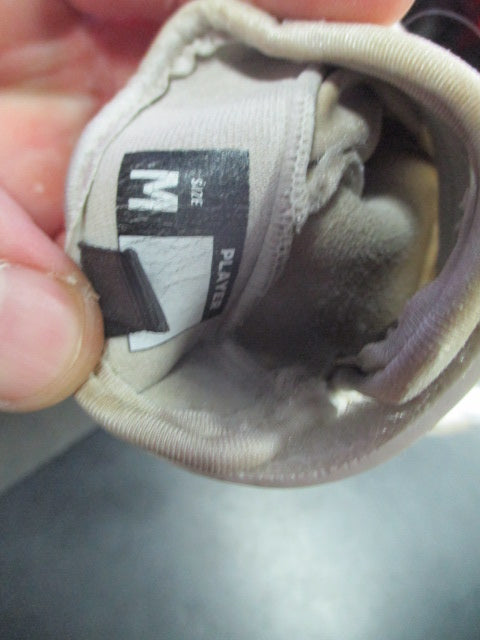 Load image into Gallery viewer, Used Adidas Gold and White Youth Medium Football Gloves
