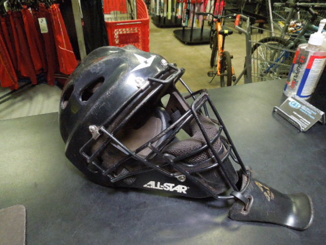 Load image into Gallery viewer, Used All Star MVP2310 Cactchers Mask with Throat Guard in Black Size 6 1/4-7
