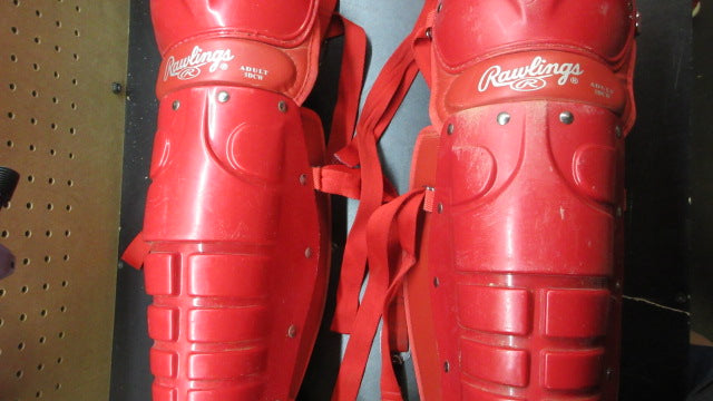 Load image into Gallery viewer, Used Rawlings Catchers Shin Guards - Size Adult
