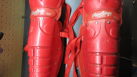 Used Rawlings Catchers Shin Guards - Size Adult