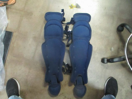 Used riddell Catchers Shin Guards LG2-12 Navy