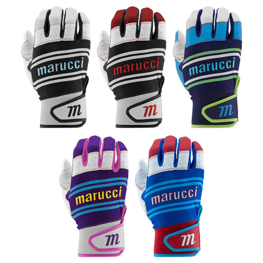 New Marucci Swift Lite Batting Gloves Youth Size Large - Black / Red