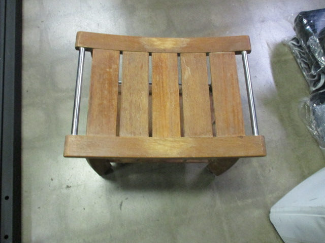 Load image into Gallery viewer, Used Front Gate Grade A Teak Wood Chair 24&quot;x19&quot; Shower Seat Pool Bench
