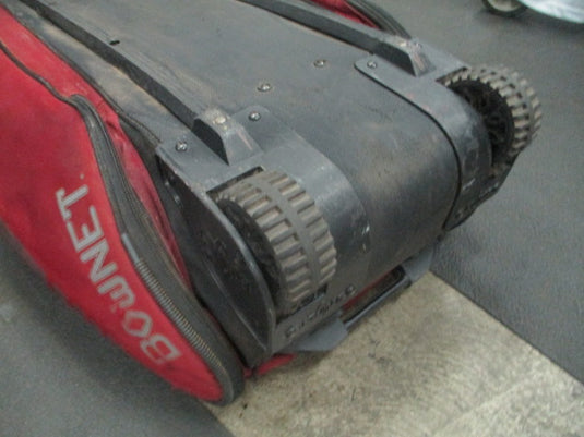 Used Bownet Red/Black Wheeled Baseball Catcher's Equipment Bag