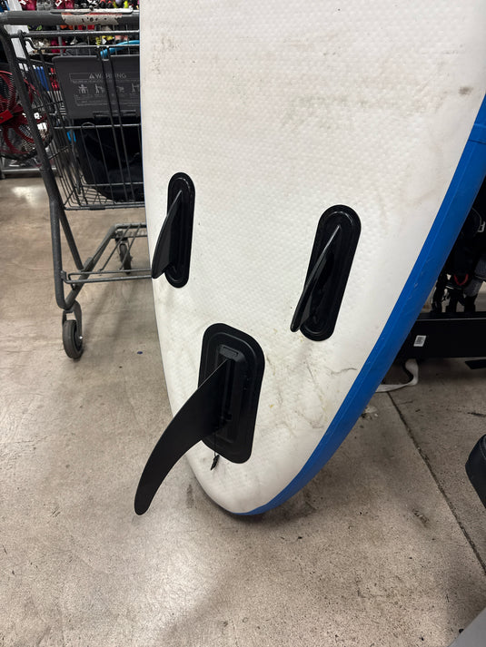 Used Inflatable Paddle Board 12 x 2 x .5 ft With Bottom Fins and Carry Bag