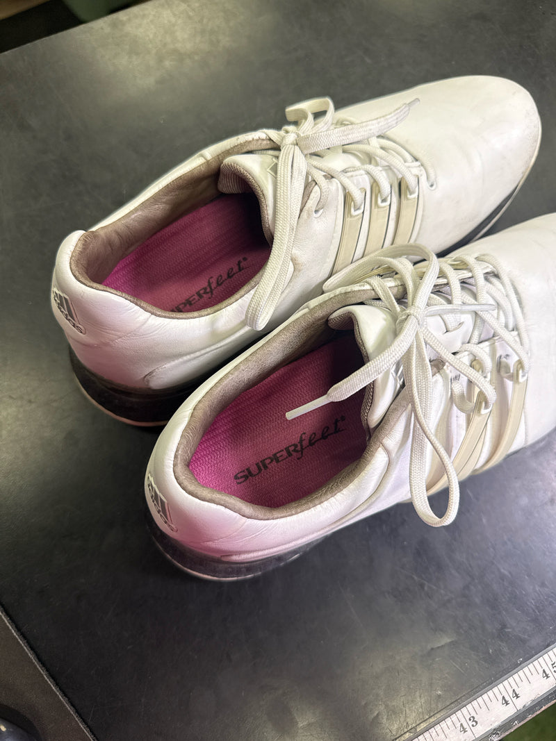Load image into Gallery viewer, Used Adidas Tour360 SuperFeet Leather Golf Shoes Size 9.5
