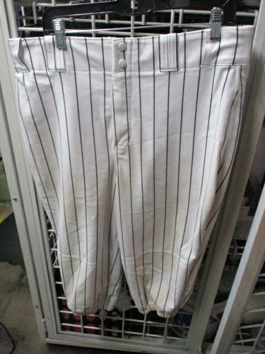 Used Champro White and Black Pin-Striped Knicker Bottom Pants Adult XL - stained