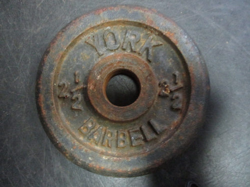 Used York 2.5 LB Barbell Weight Plate