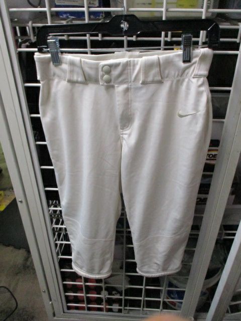 Used Nike White Knicker Bottom Pants Adult Size Large