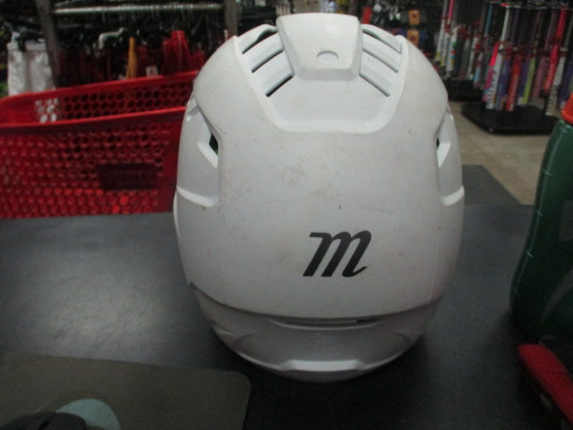 Load image into Gallery viewer, Used Marucci Duravent Senior White With Cheek protector Batting  Helmet
