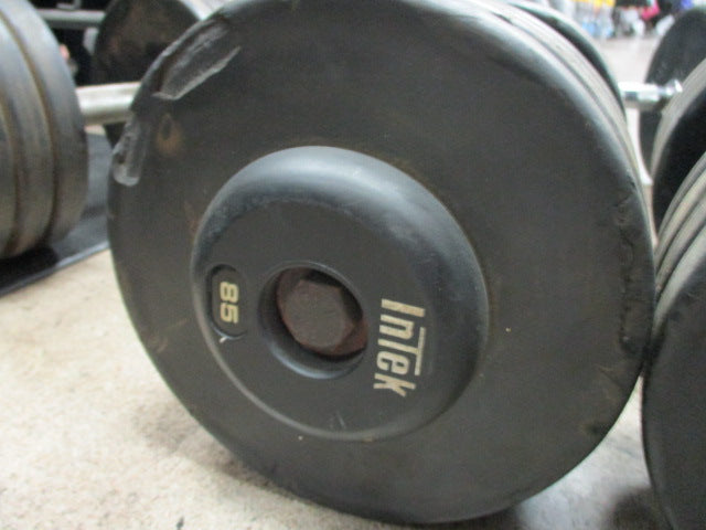 Load image into Gallery viewer, Used Intek 85 Lb Rubber Dumbbell - Pair
