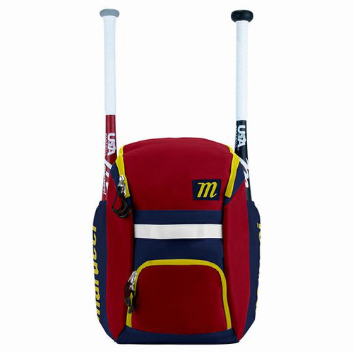New Marucci Foxtrot T-Ball Backpack -Red/Navy Blue