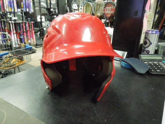 Used All Star Red BH3000 6.5-7.5 Batting Helmet With Jaw Guard