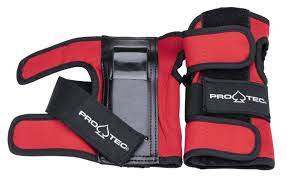 New Protec Street Wrist Guards Size Large  Red