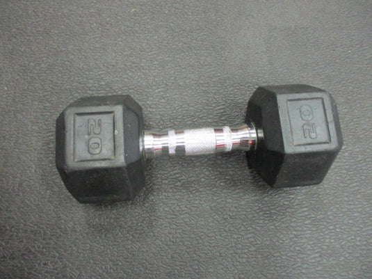 Used 20LB Rubber Hex Dumbbell