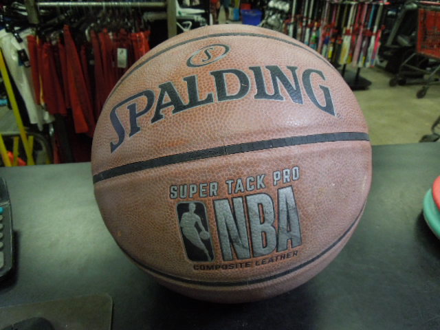 Load image into Gallery viewer, Used Spalding Super Tack Pro Comp Leather size 7 Indoor / Outdoor Basketball
