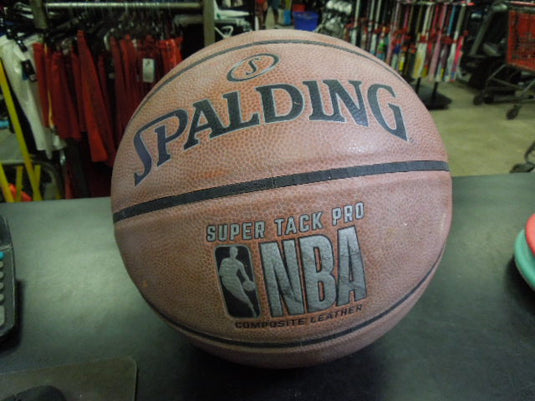 Used Spalding Super Tack Pro Comp Leather size 7 Indoor / Outdoor Basketball